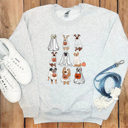 Halloween Dogs in Ghost Costumes Sweatshirt product type