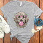 Cute Dog Wearing Glasses Chewing Bubble Gum Shirt