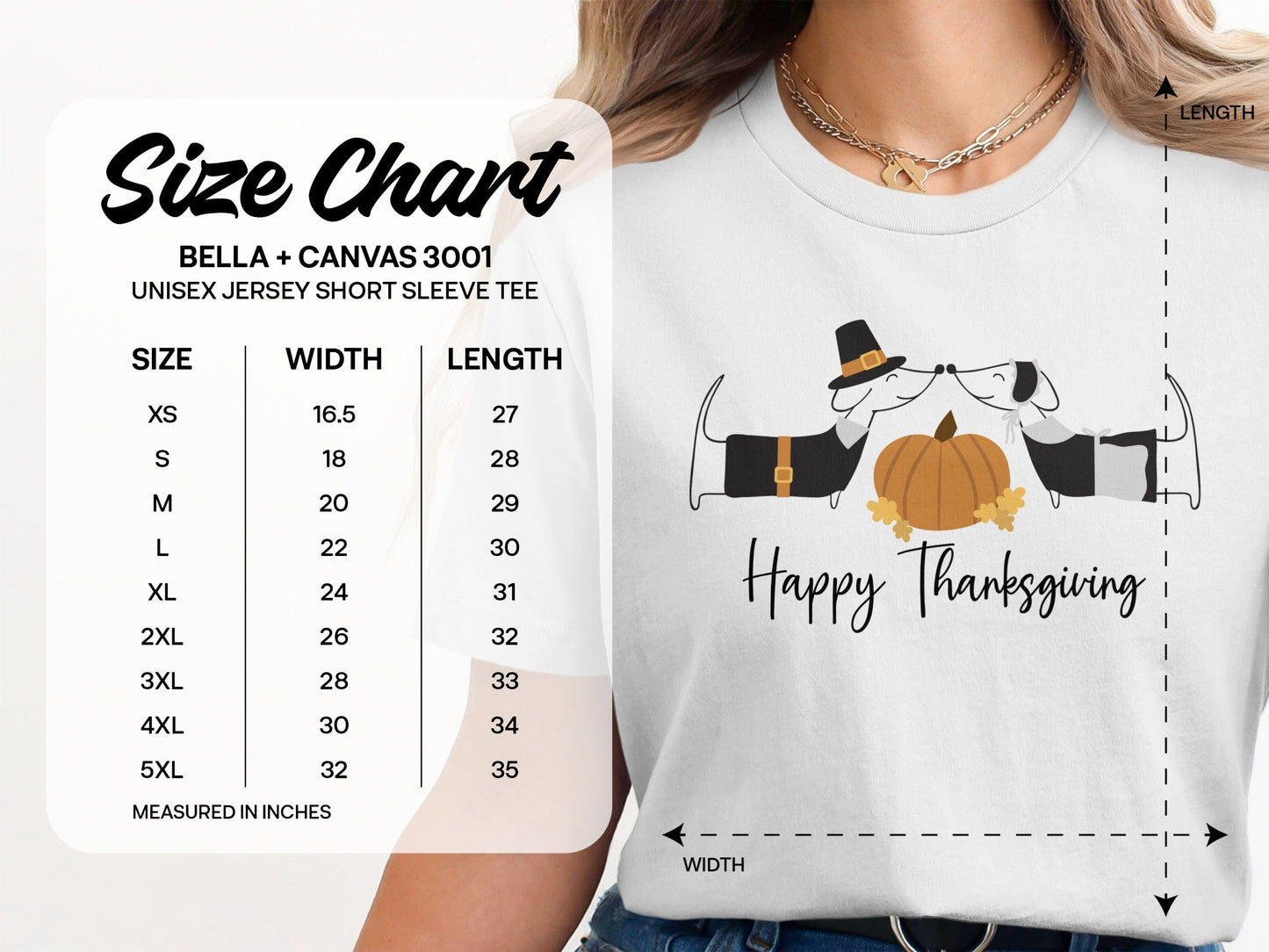 Happy Thanksgiving Dachshund Short Sleeve Tee product