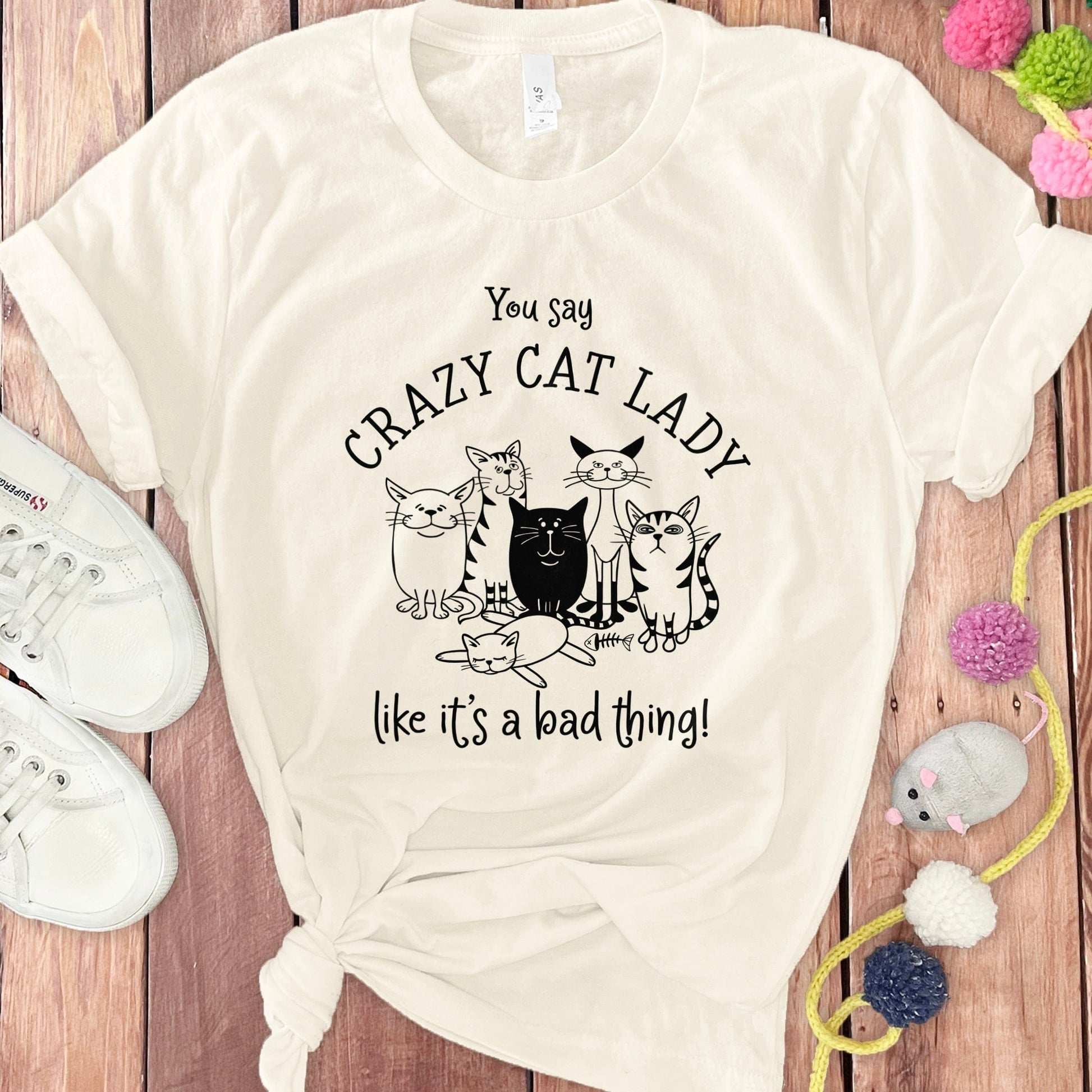 Crazy Cat Lady Fun Graphic T-Shirt product