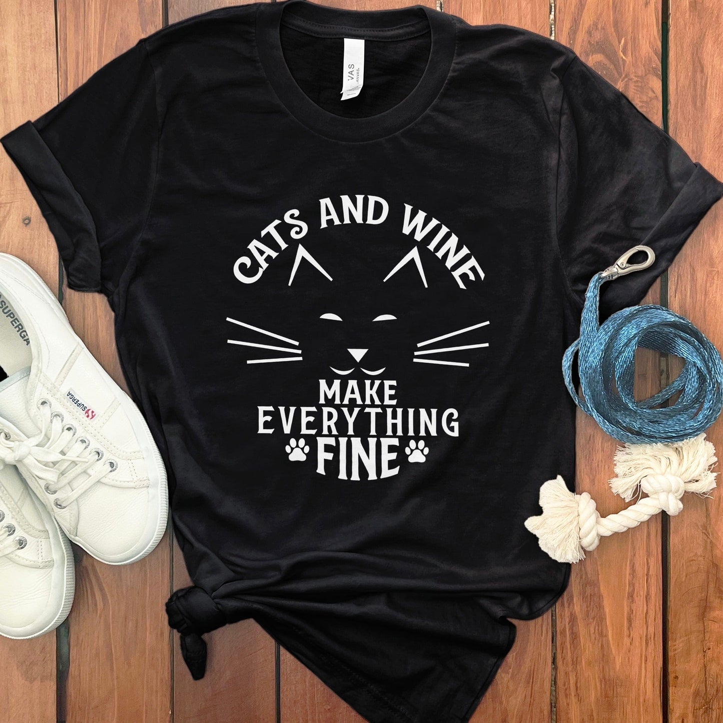 Cats and Wine Make Everything Fine Shirt product
