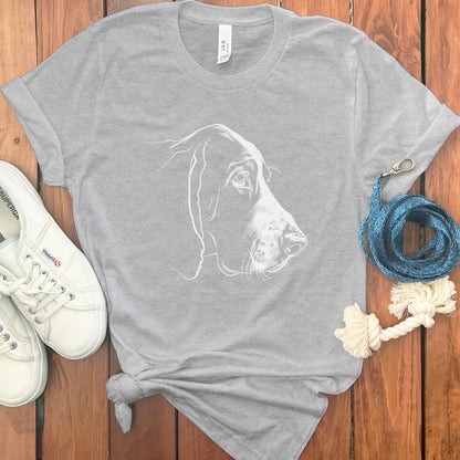 Graphic Tee with Dog Sketch Design Product