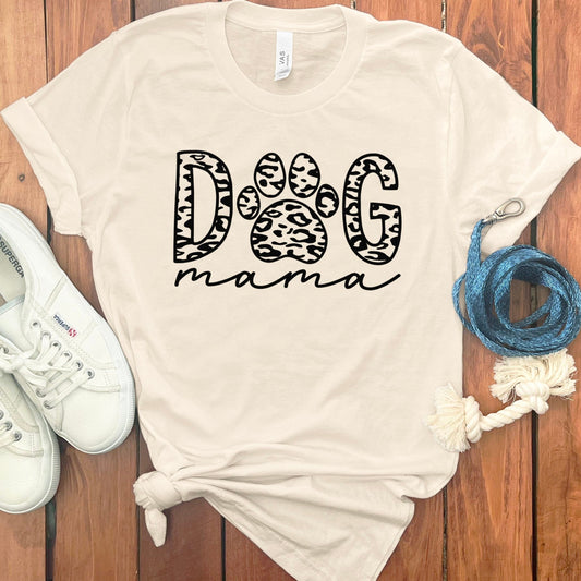 Dog Mama Leopard Paw Print Graphic T-Shirt product type