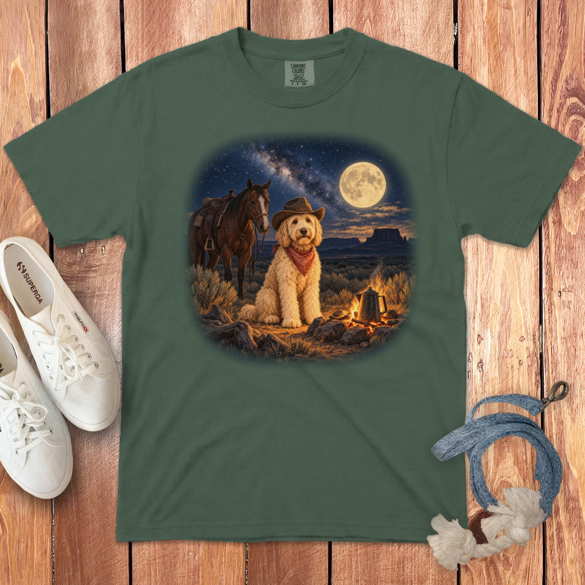 Moonlit Doodle Cowboy Signature T-Shirt