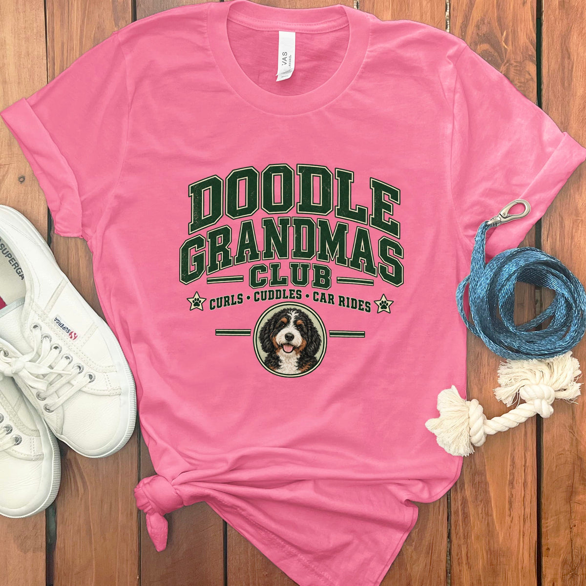 Bernedoodle Grandmas Club in Charity Pink / S by Puppy Jo