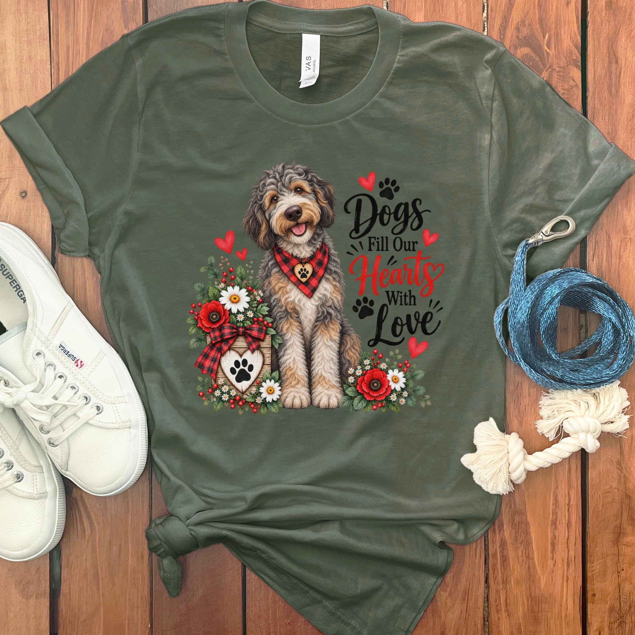 Aussiedoodle Hearts Love T-Shirt