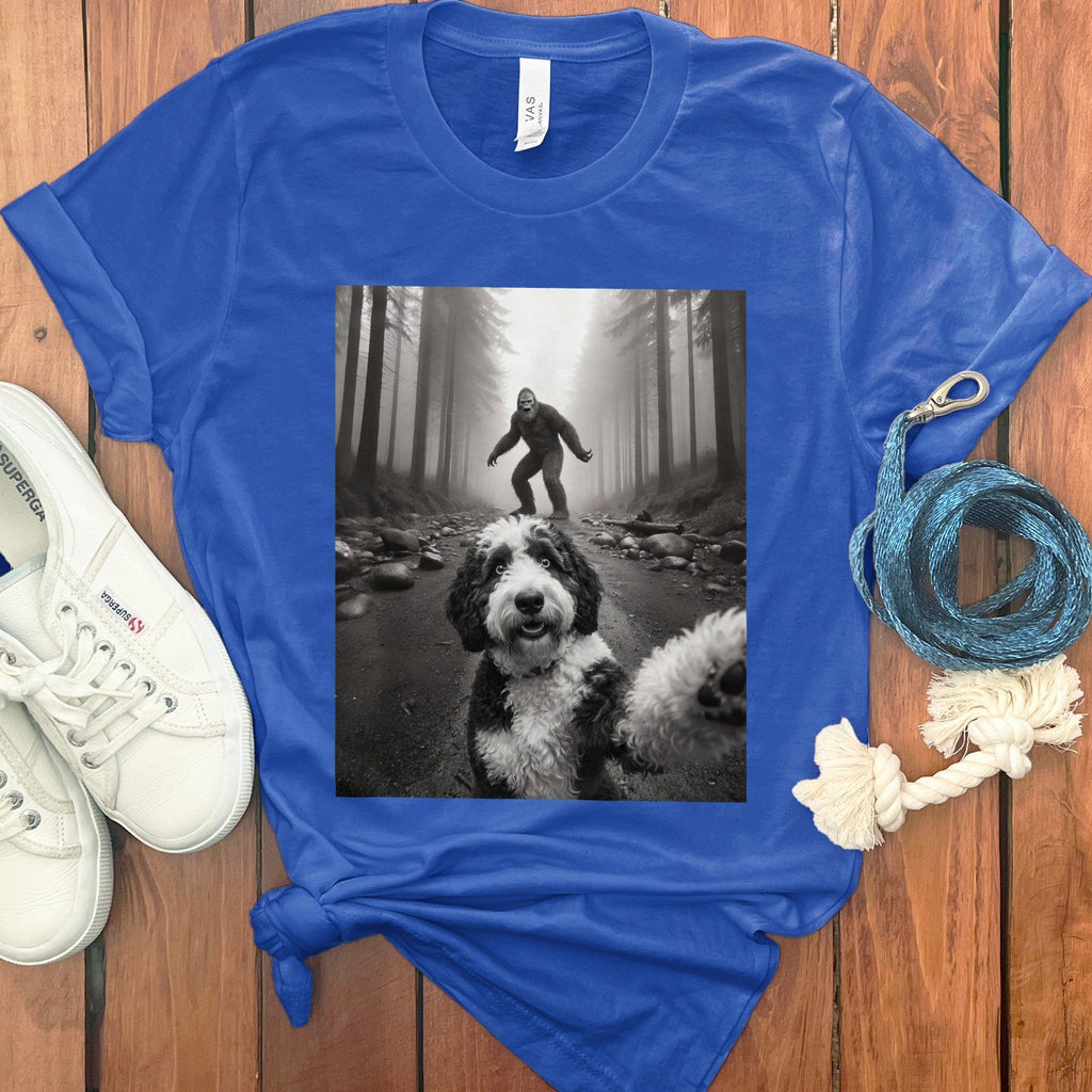Fun Graphic Tee of Adventurous Moment with Pet