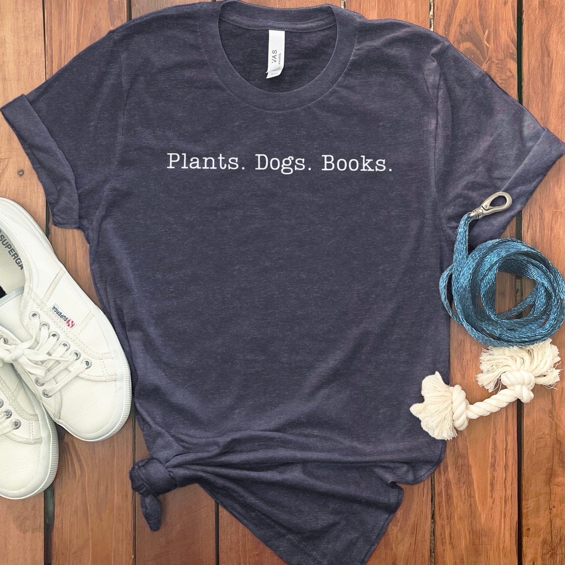 Plants Dogs Books Graphic Tee Shirt