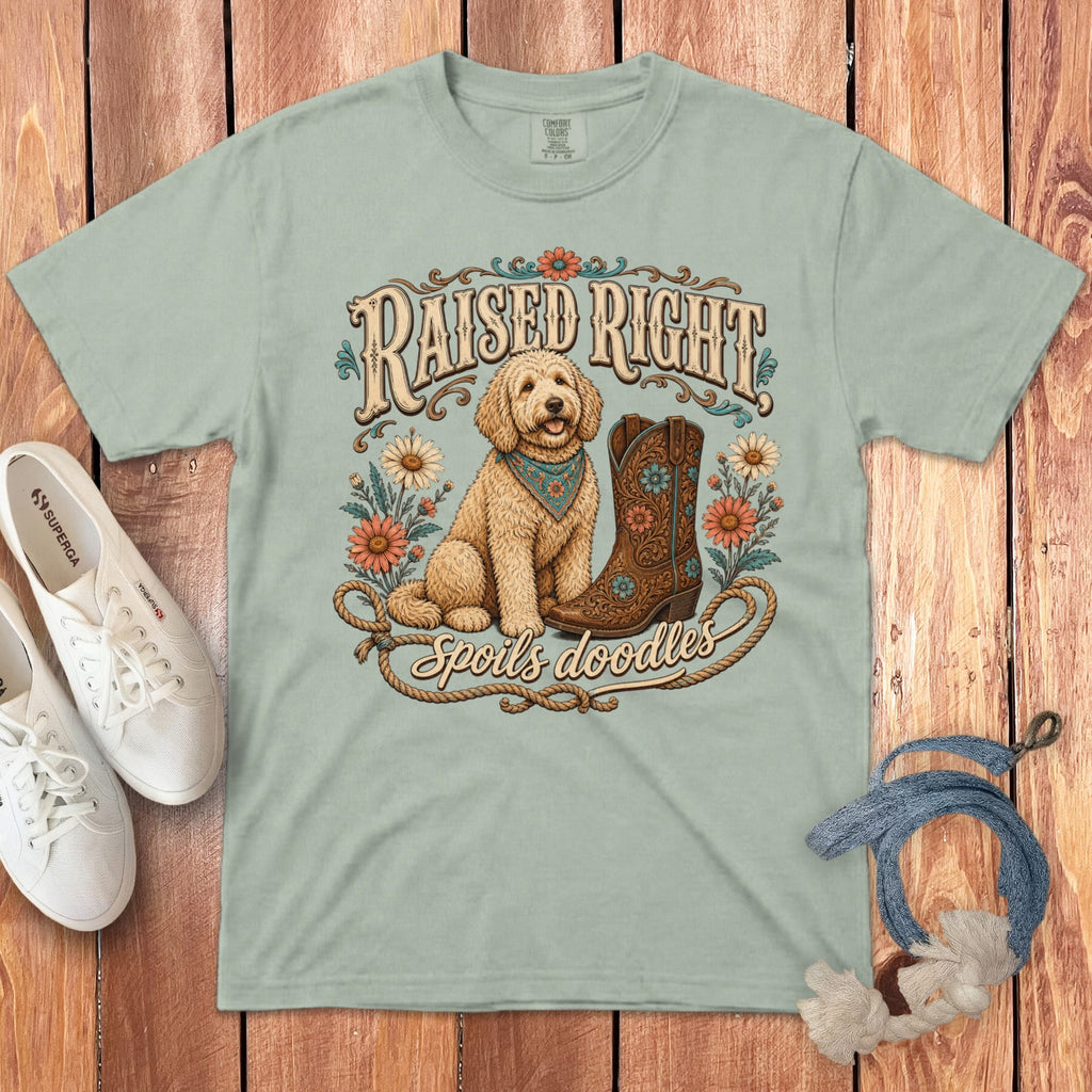 Goldendoodle Raised Signature T-Shirt in Bay / S by Puppy Jo