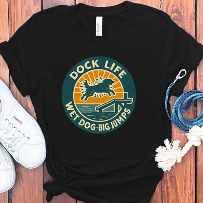 Dock Life Wet Dog Big Jumps Graphic T-shirt product