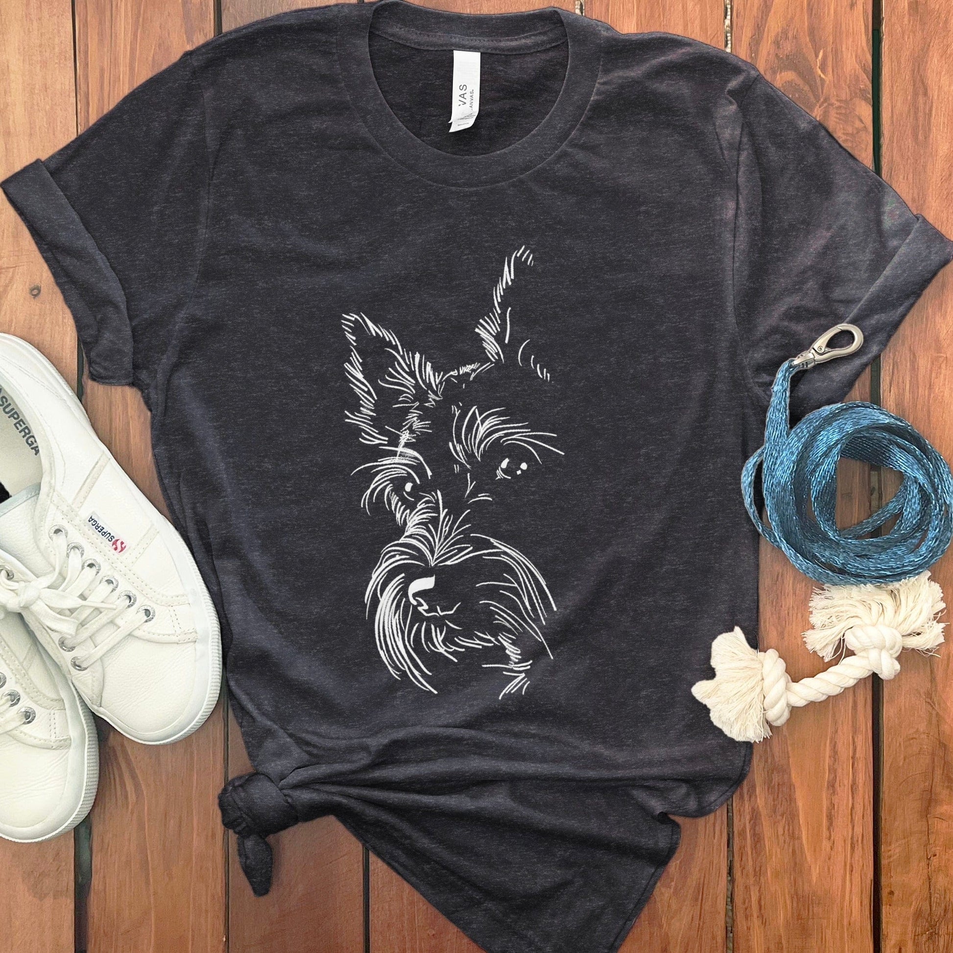 Detailed Dog Sketch Graphic T-shirt product
