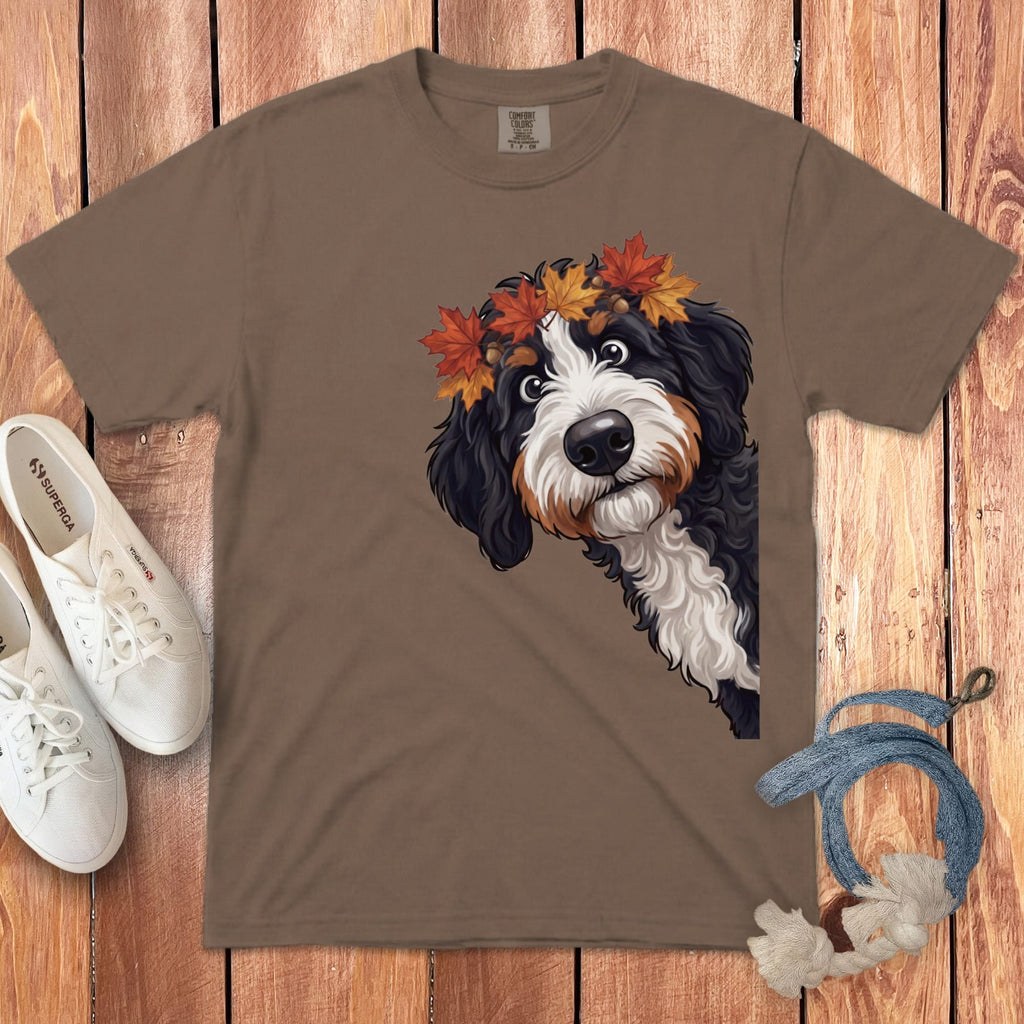 Fall Crown Bernedoodle Signature T-Shirt in Espresso / S / T-Shirts by Puppy Jo