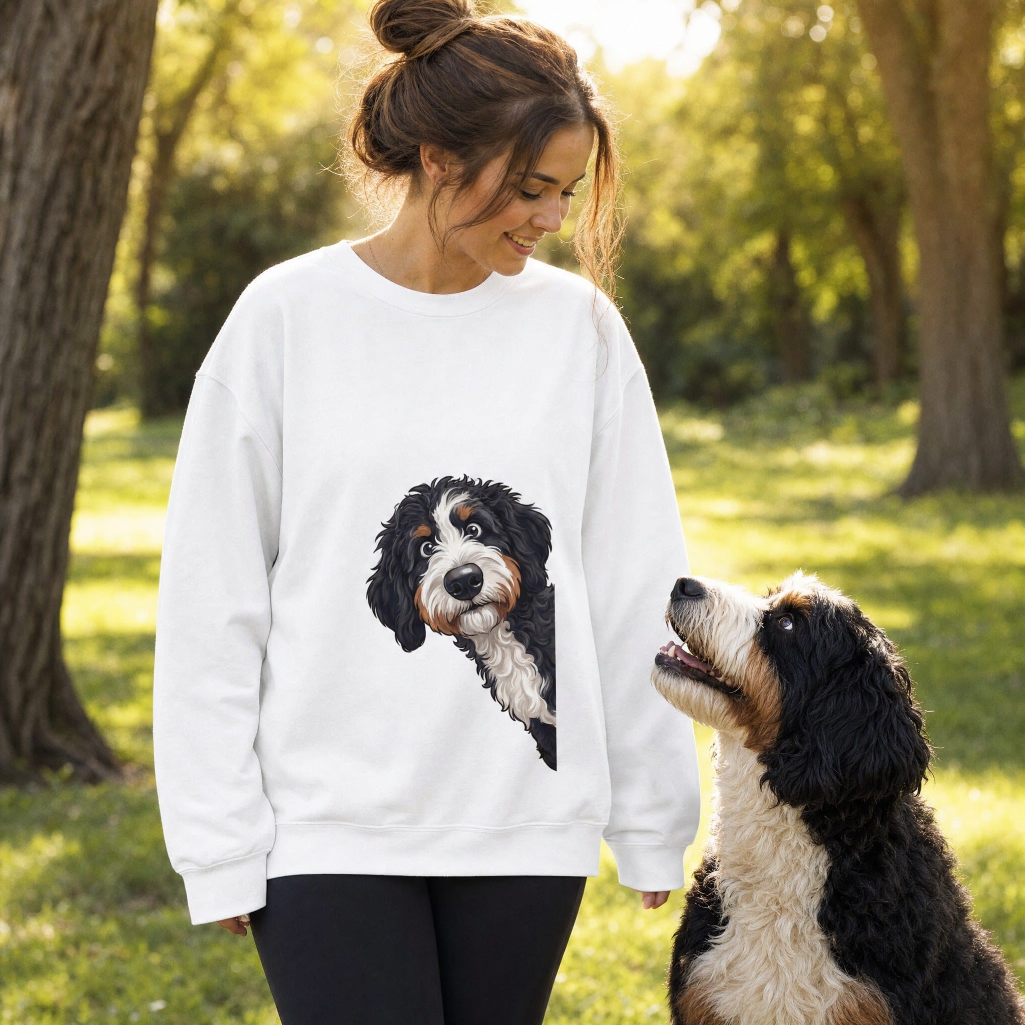Fall Crown Bernedoodle Sweatshirt in by Puppy Jo