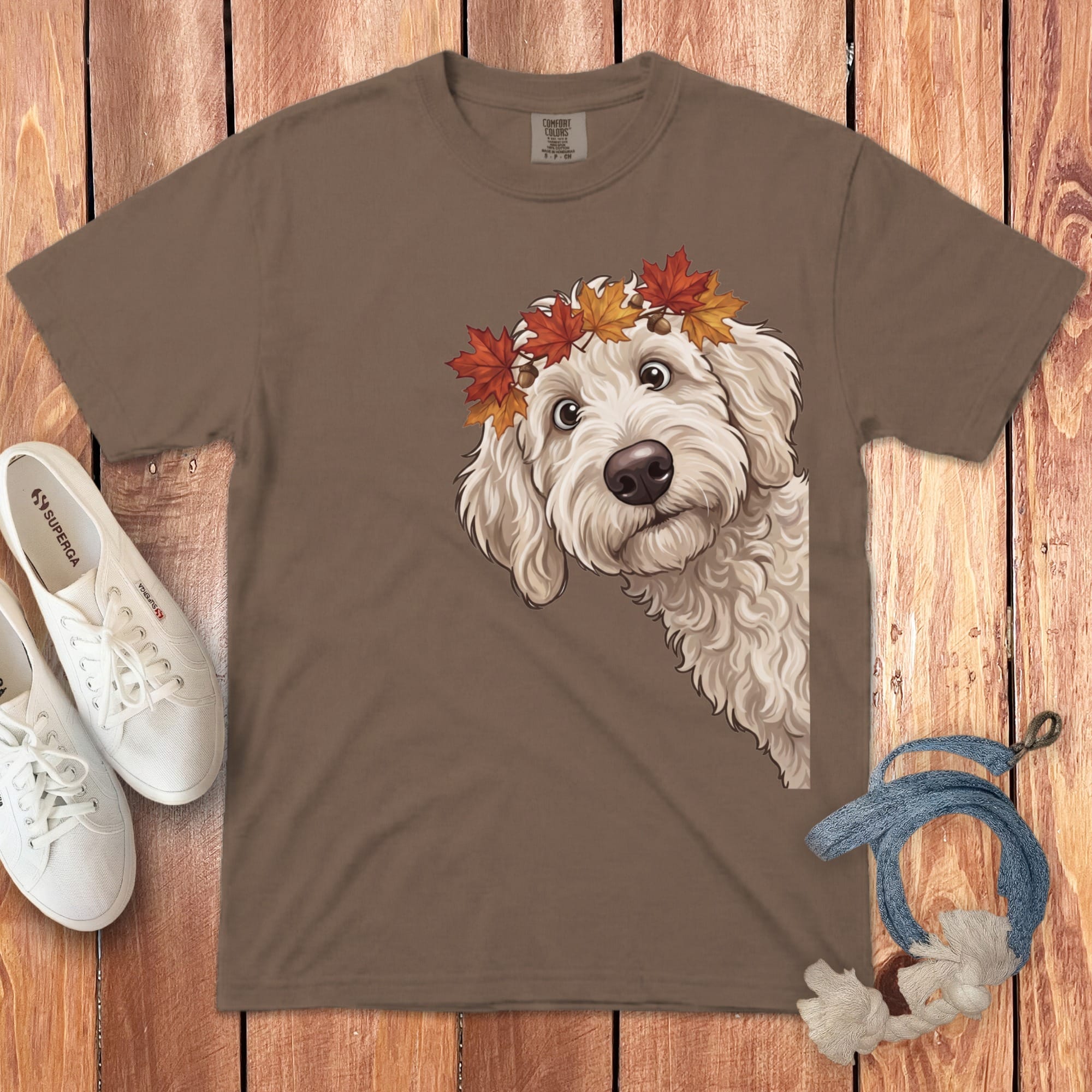 Fall Crown Maltipoo Signature T-Shirt in Espresso / S / T-Shirts by Puppy Jo