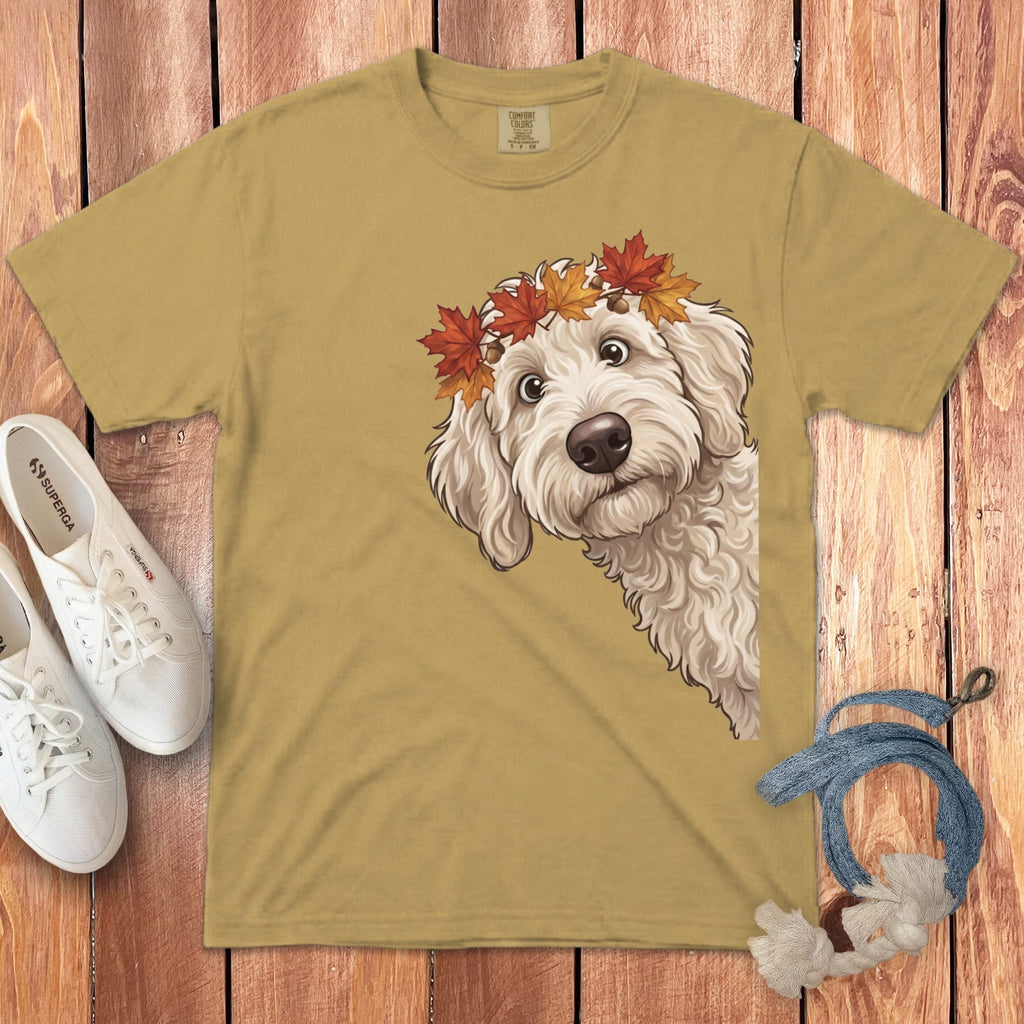 Fall Crown Maltipoo Signature T-Shirt in Mustard / S / T-Shirts by Puppy Jo
