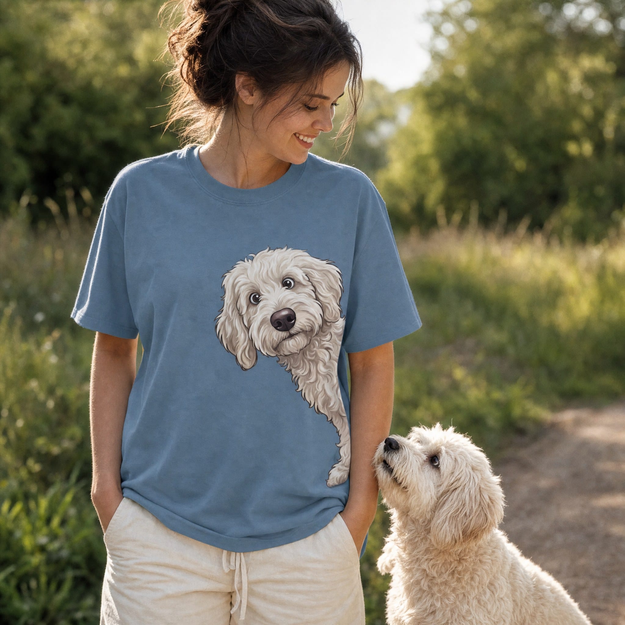 Fall Crown Maltipoo Signature T-Shirt in by Puppy Jo