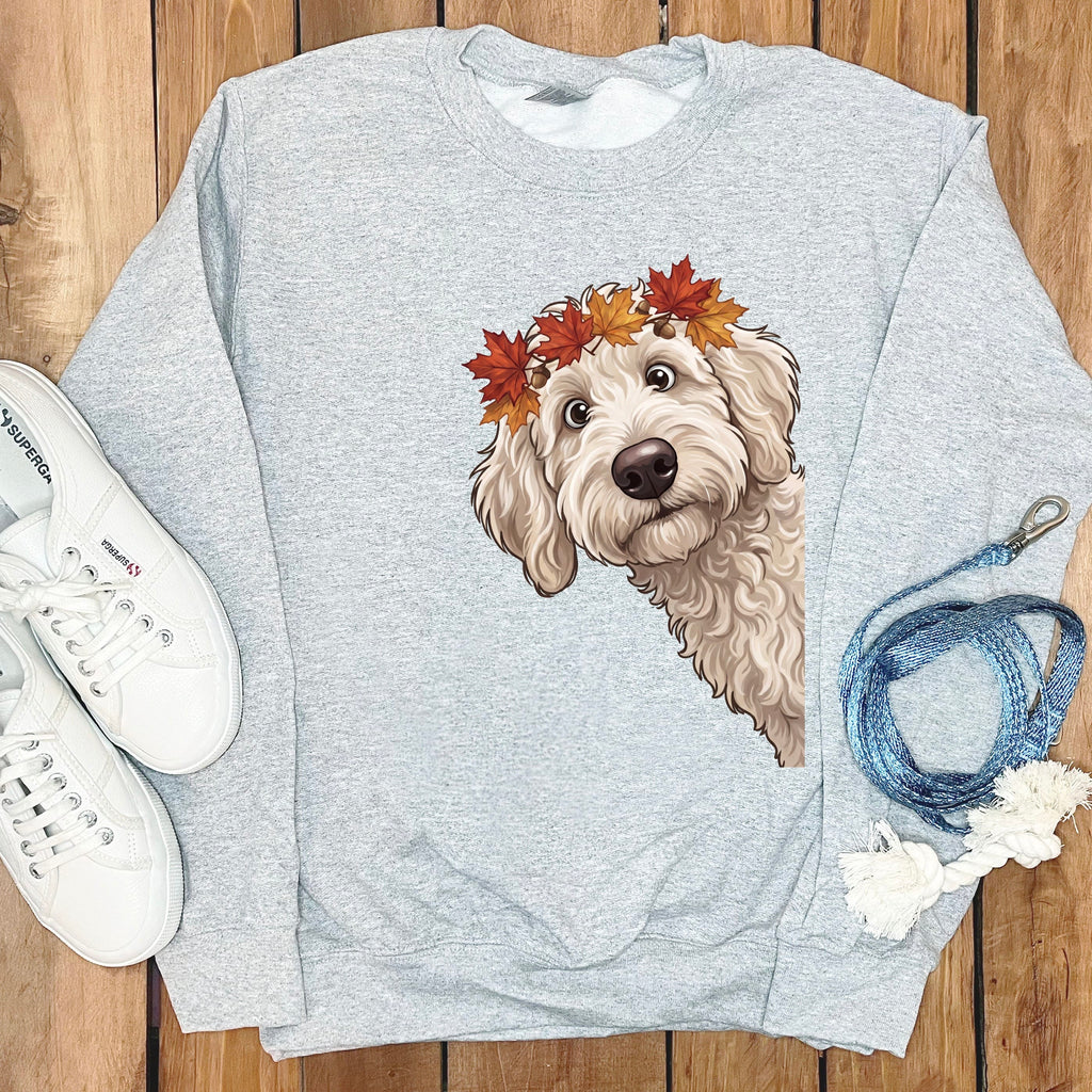 Fall Crown Maltipoo Sweatshirt in Sport Grey / S by Puppy Jo