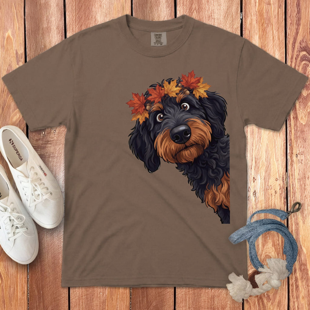Fall Crown Phantom Goldendoodle Signature T-Shirt in Espresso / S / T-Shirts by Puppy Jo