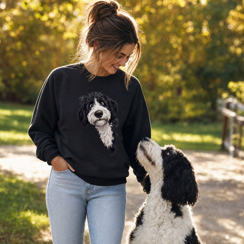 Fall Crown Sheepadoodle Sweatshirt in by Puppy Jo