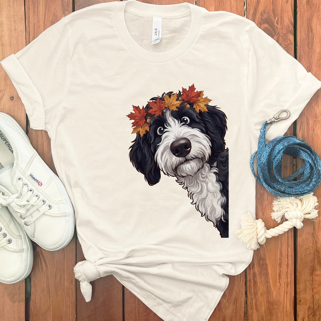 Fall Crown Sheepadoodle T-Shirt in Natural / S by Puppy Jo