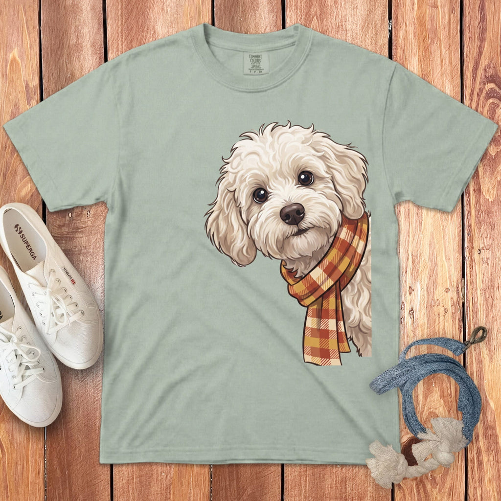 Fall Plaid Maltipoo Signature T-Shirt in Bay / S / T-Shirts by Puppy Jo