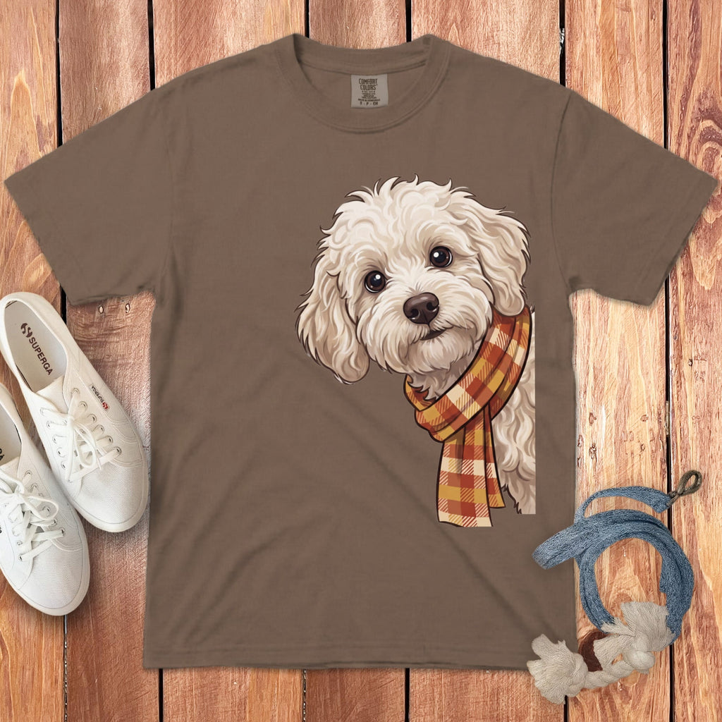 Fall Plaid Maltipoo Signature T-Shirt in Espresso / S / T-Shirts by Puppy Jo