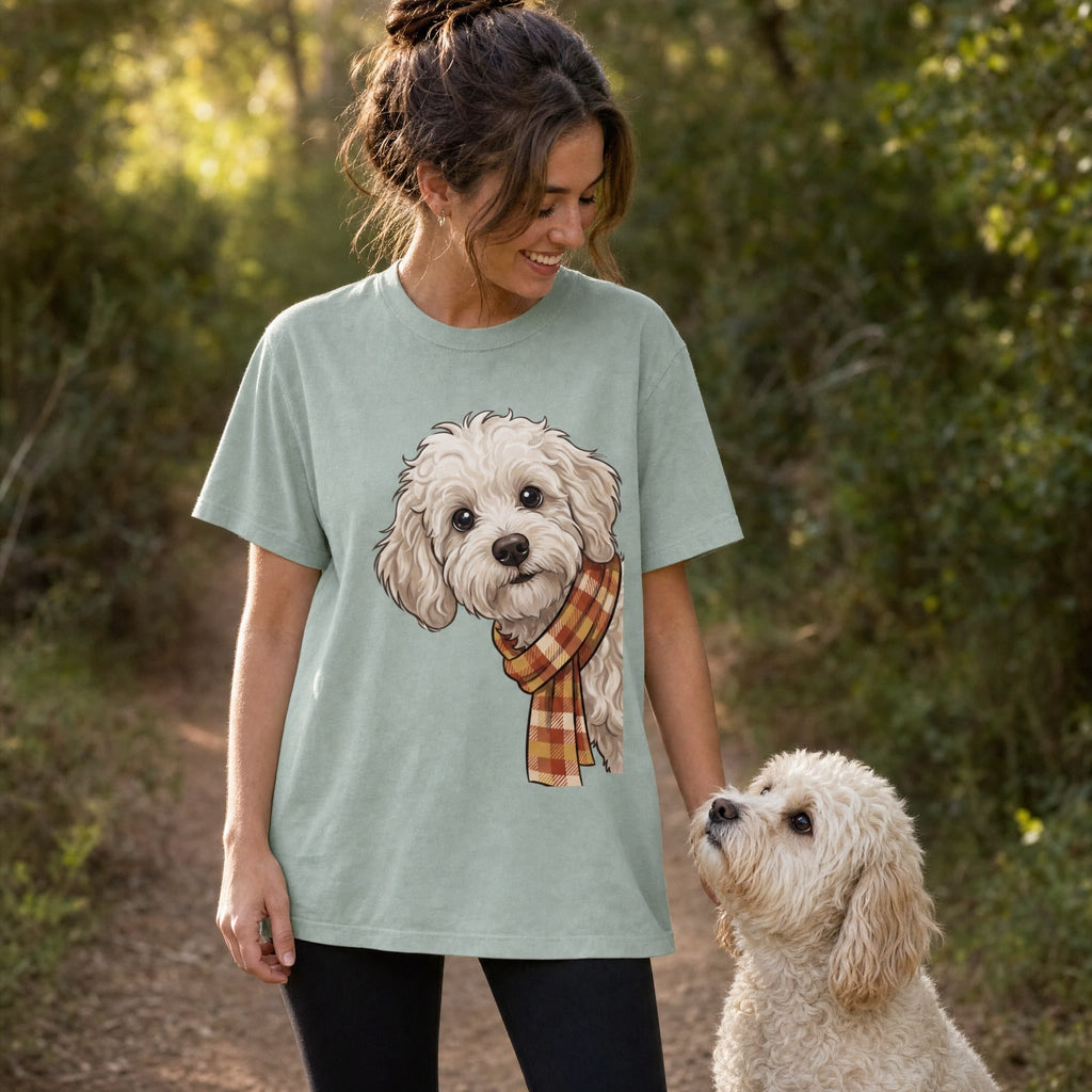 Fall Plaid Maltipoo Signature T-Shirt in by Puppy Jo