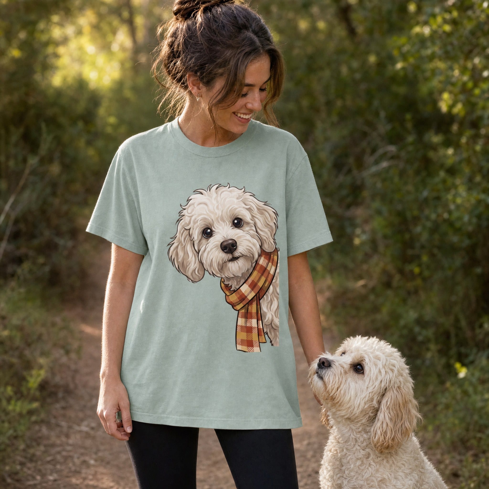 Fall Plaid Maltipoo Signature T-Shirt in by Puppy Jo