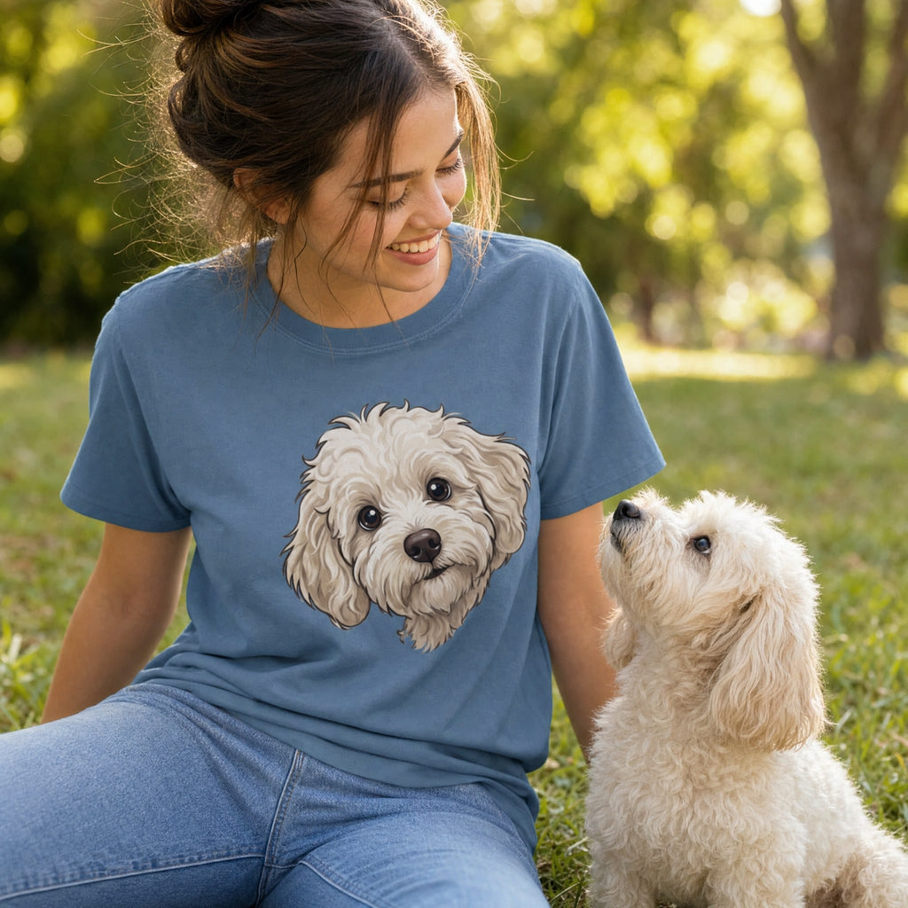 Fall Plaid Maltipoo Signature T-Shirt in by Puppy Jo