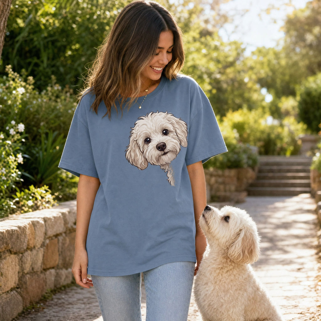 Fall Plaid Maltipoo Signature T-Shirt in by Puppy Jo