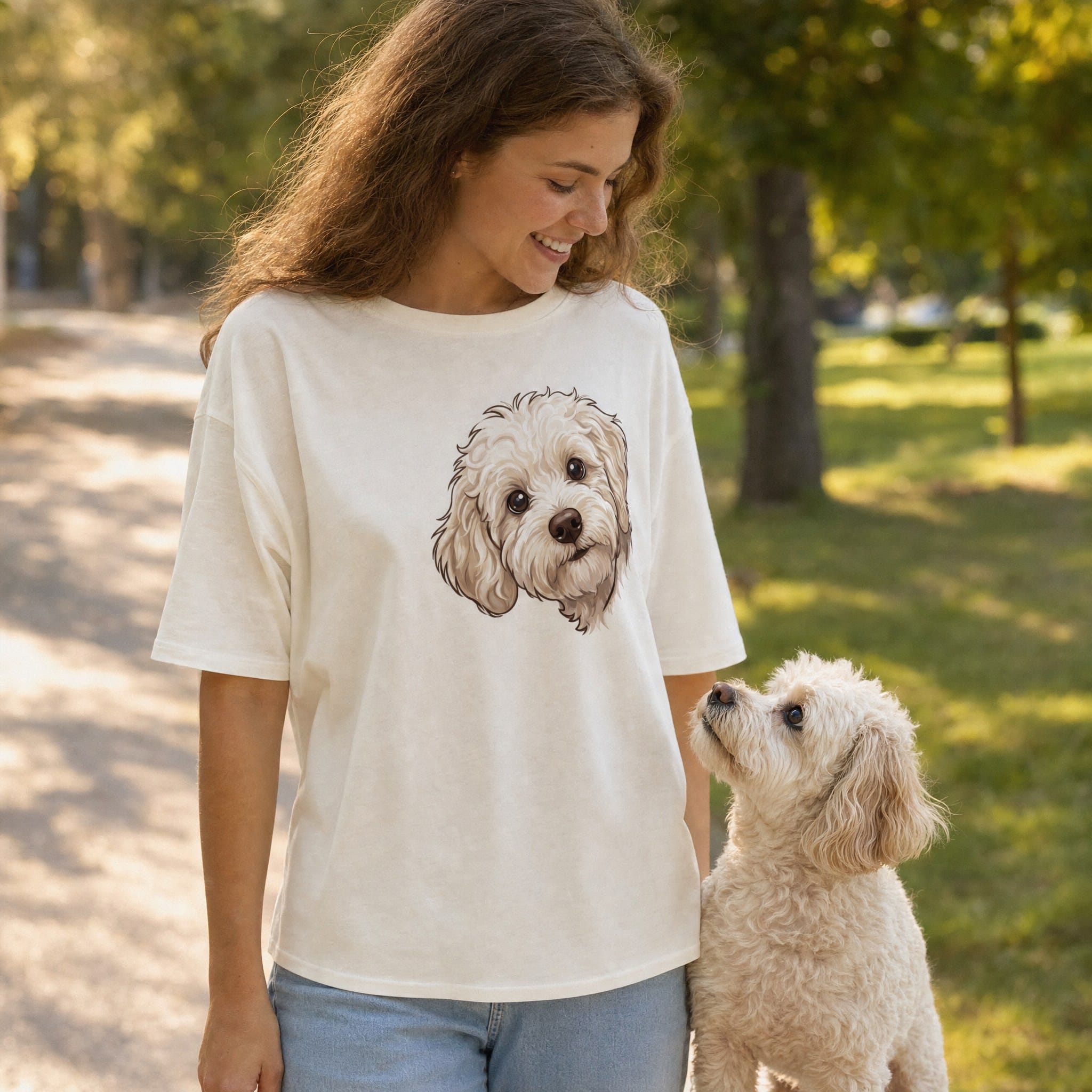 Fall Plaid Maltipoo T-Shirt in by Puppy Jo