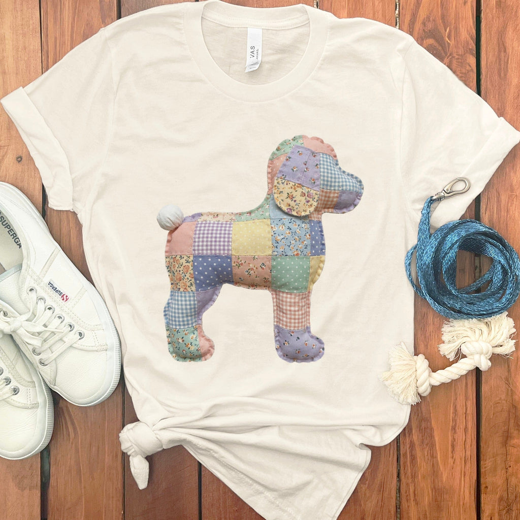 Faux Pastel Quilted Doodle T-Shirt in Natural / S by Puppy Jo