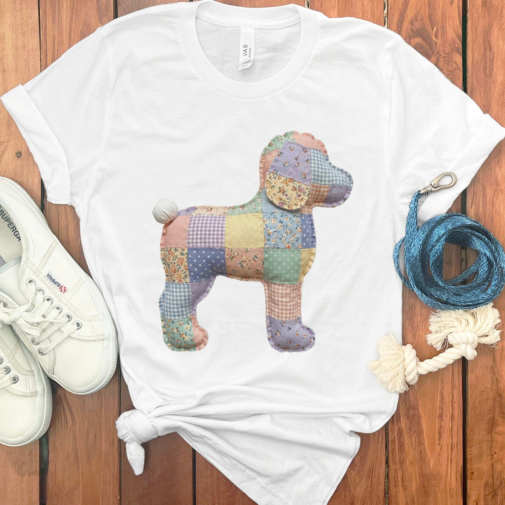 Faux Pastel Quilted Doodle T-Shirt in White / S by Puppy Jo