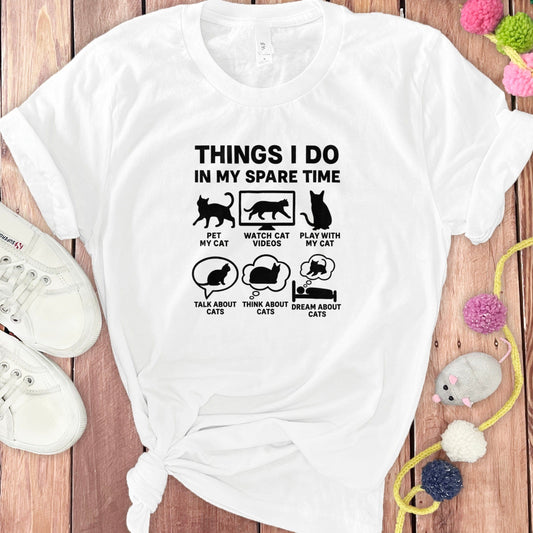 Things I Do In My Spare Time Cat Lover Shirt product