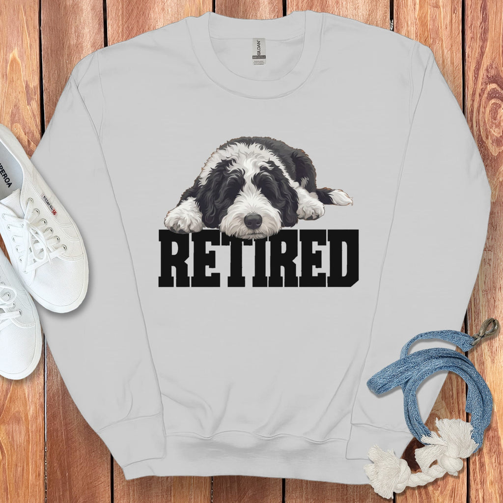 Retired Sleeping Sheepadoodle Sweatshirt in Sport Grey / S by Puppy Jo