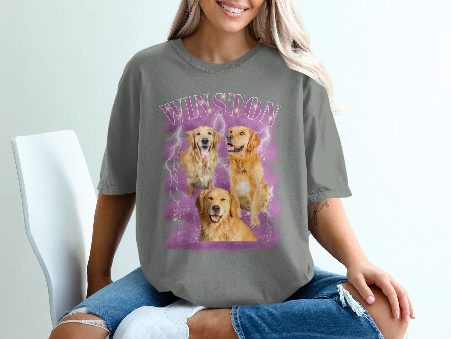 Winston with Happy Dogs Graphic T-shirt product