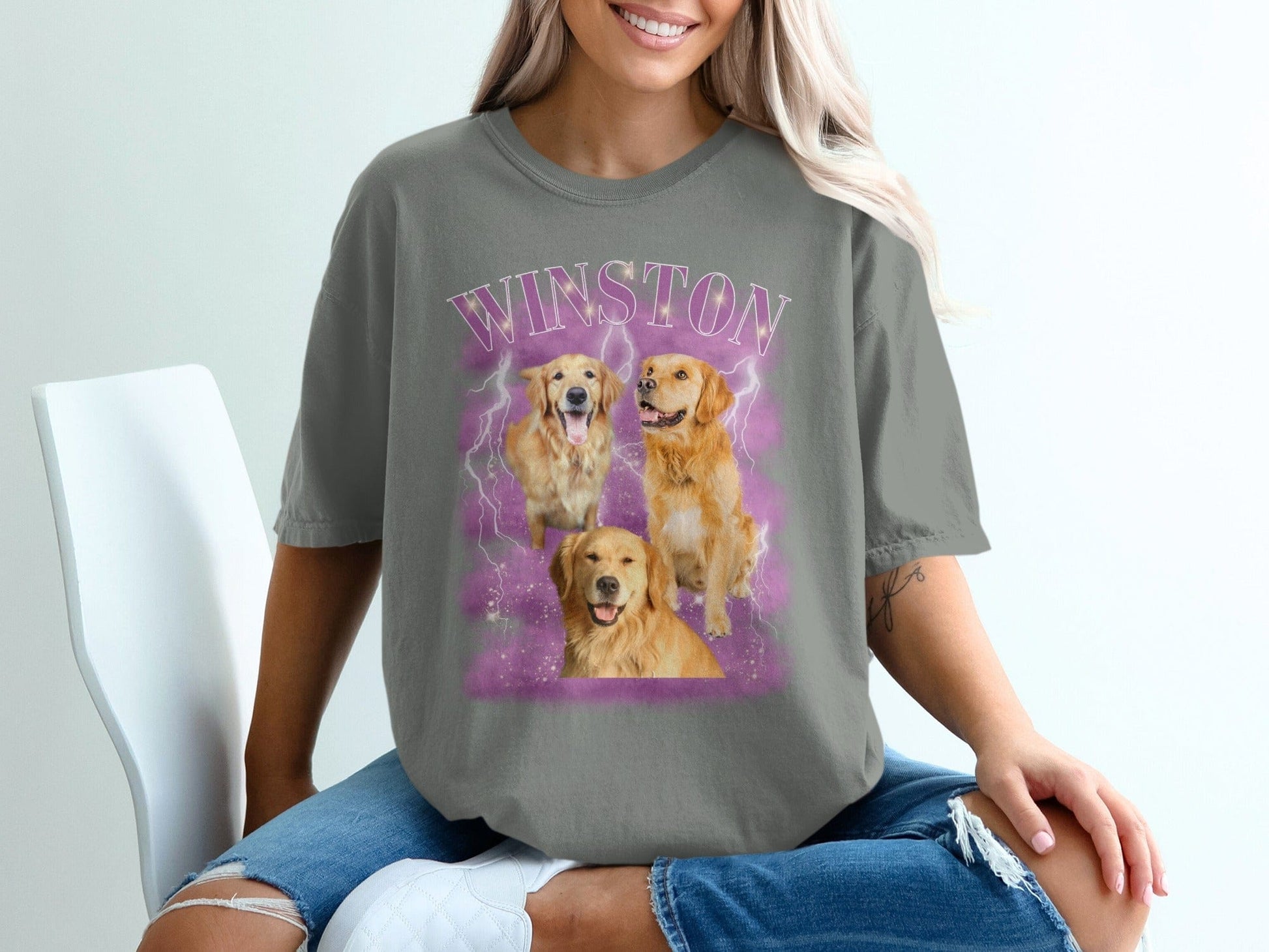 Winston with Happy Dogs Graphic T-shirt product