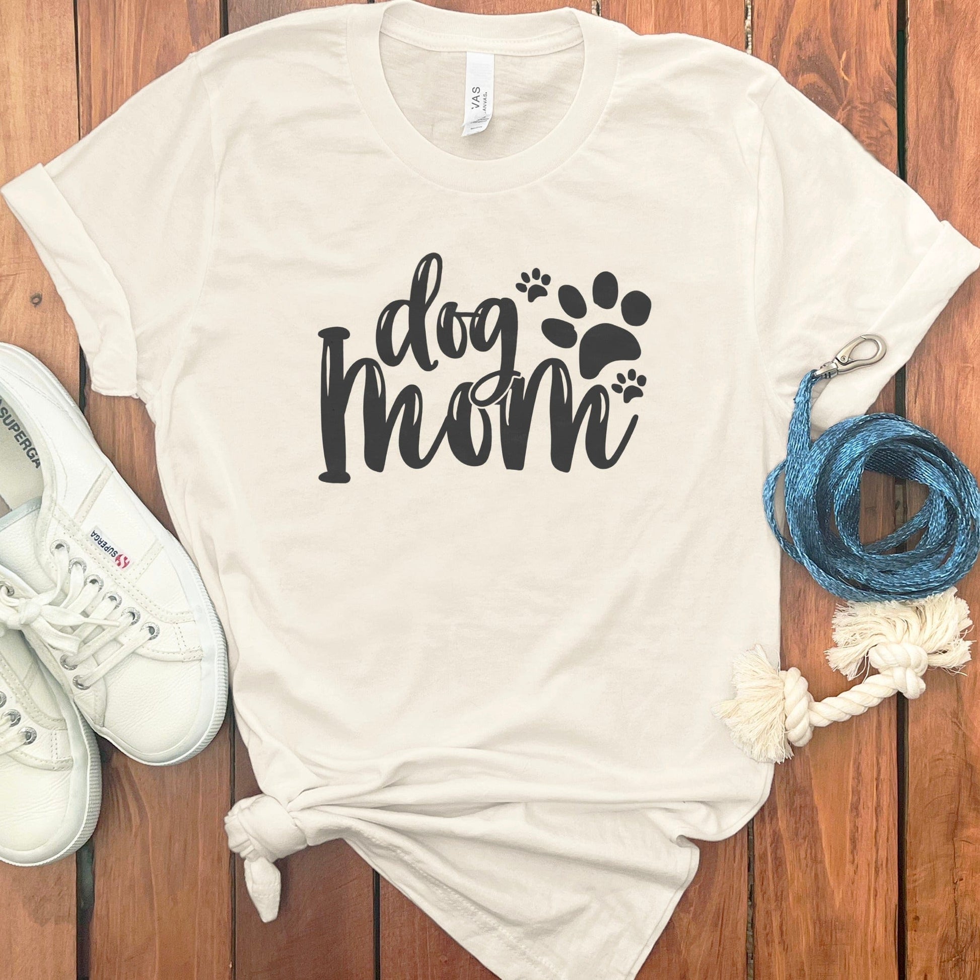 Dog Mom Paw Print Graphic Tee Shirt product