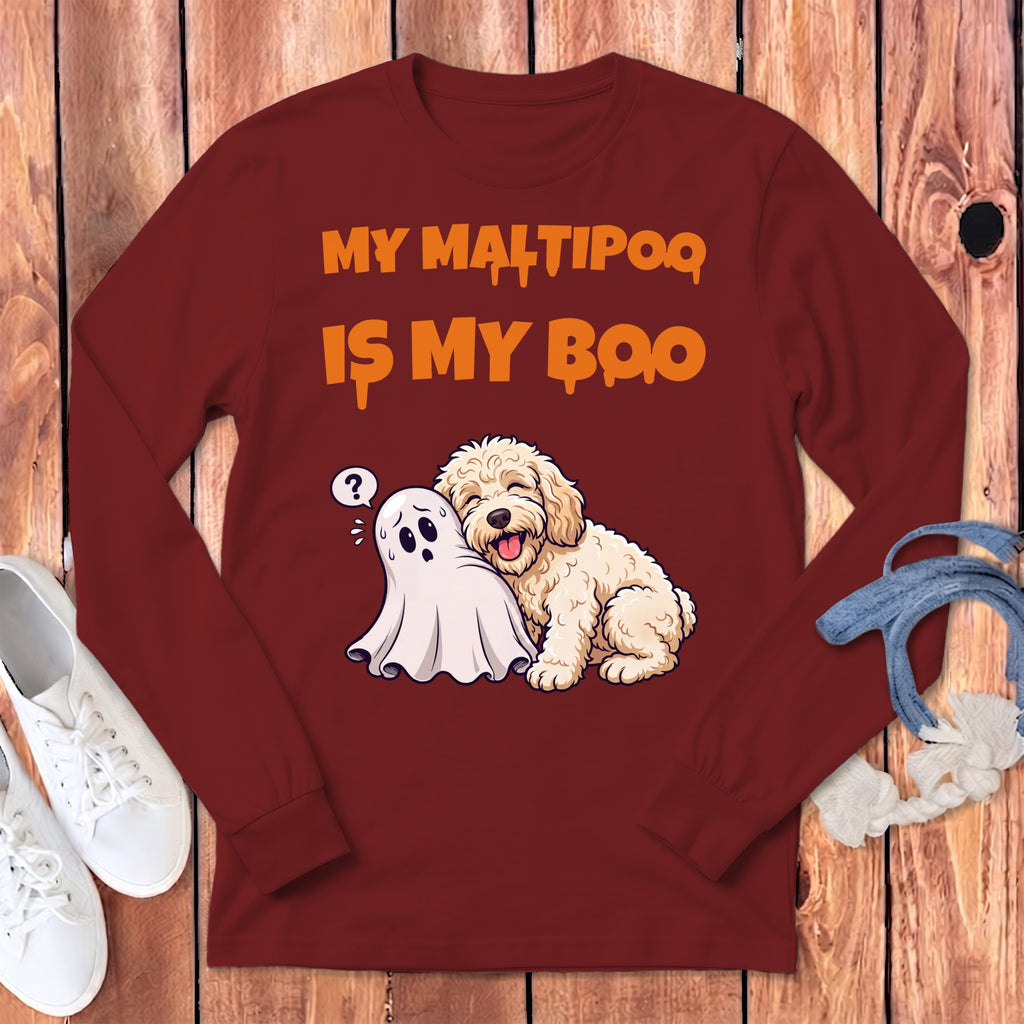 Maltipoo My Boo Long Sleeve T-Shirt in Cardinal / S by Puppy Jo