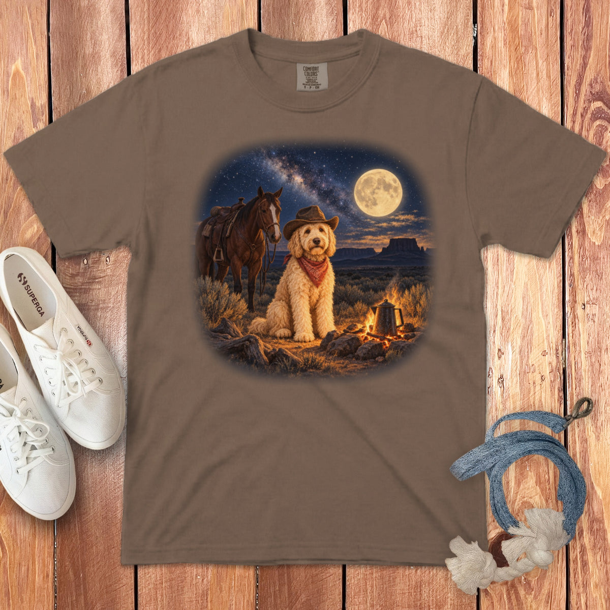 Moonlit Doodle Cowboy Signature T-Shirt