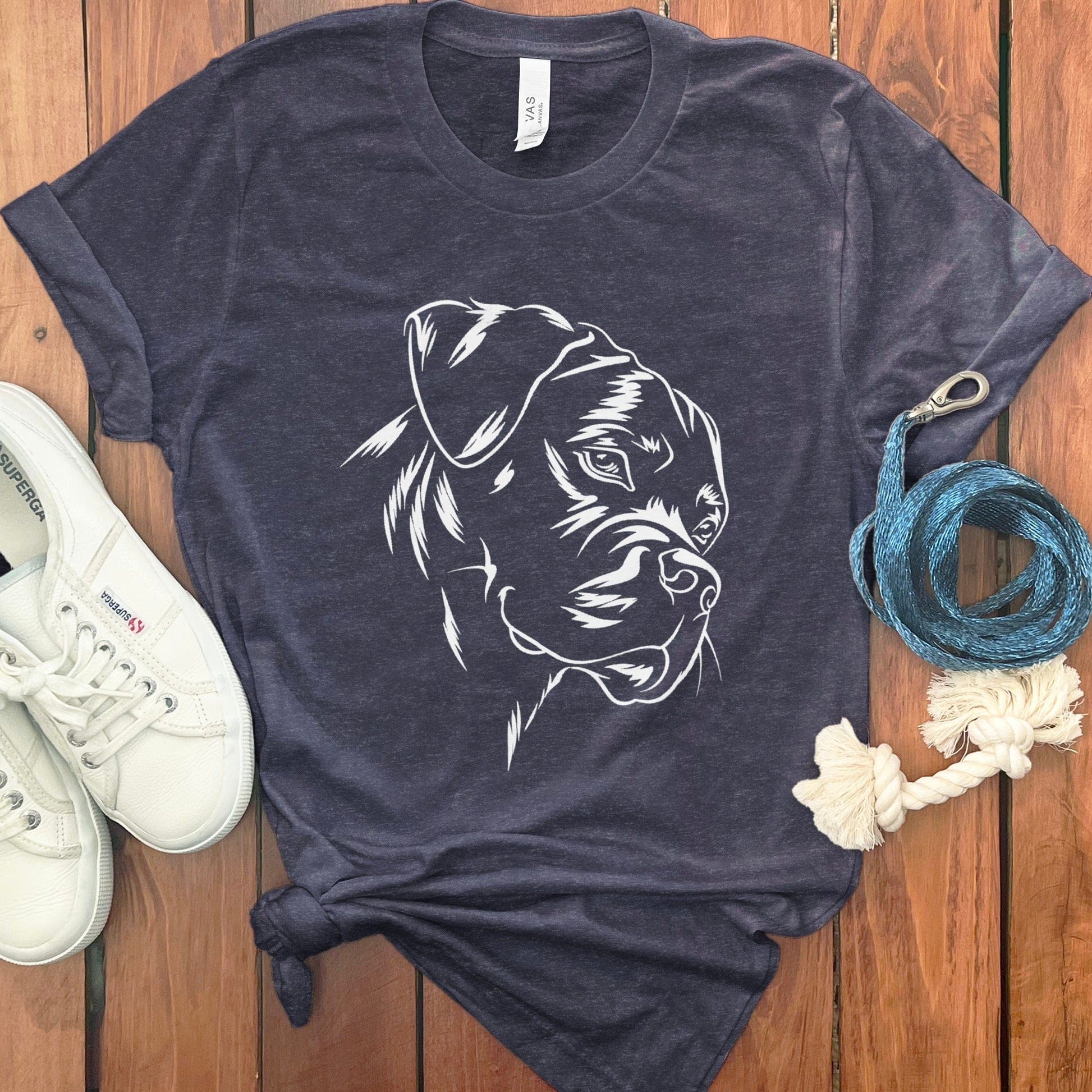 Detailed Dog Sketch Design on Black T-Shirt product