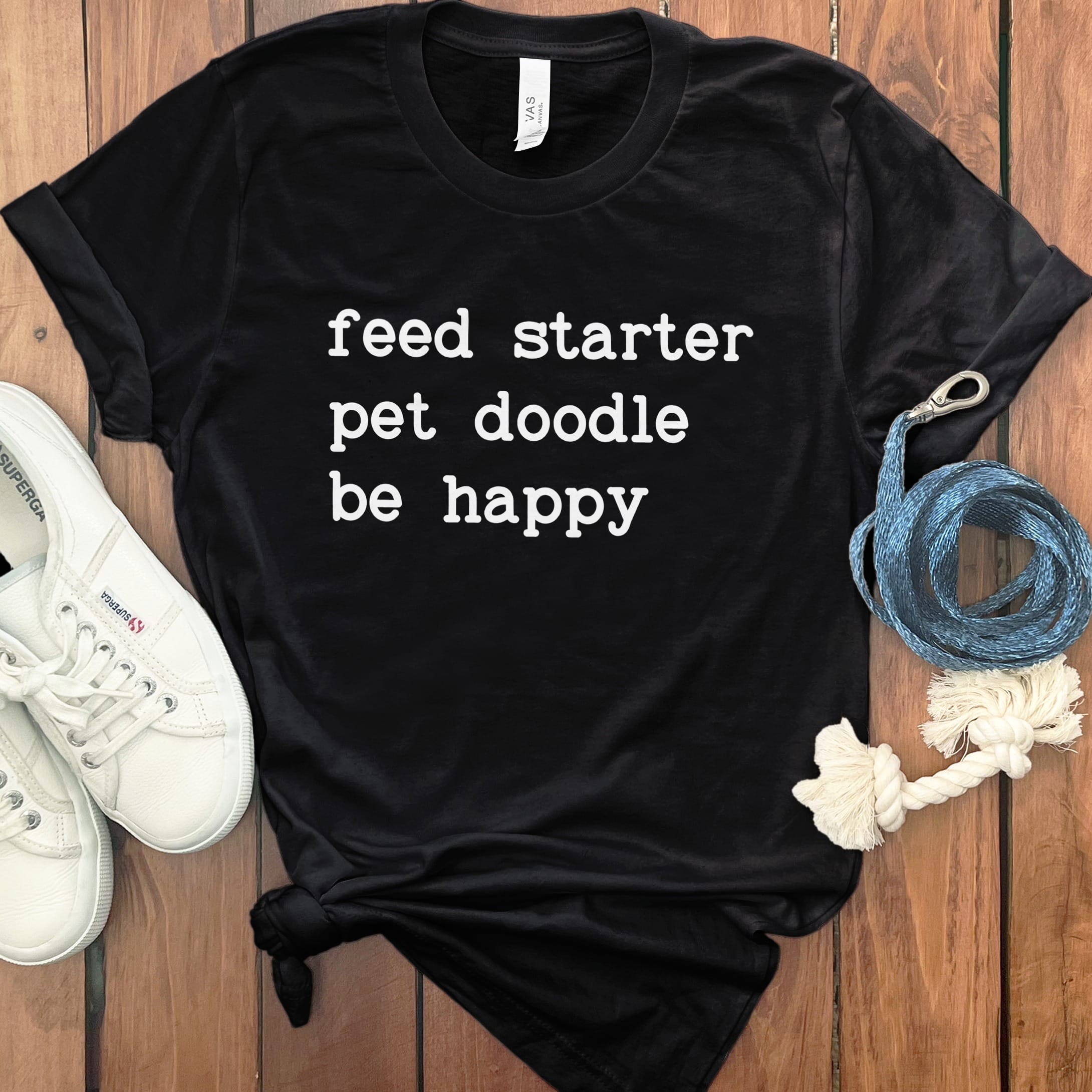 Feed Starter Doodle T-Shirt in Black / M by Puppy Jo