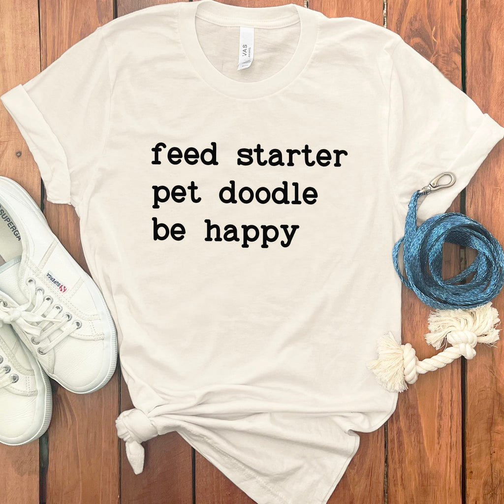 Feed Starter Doodle T-Shirt in Natural / M by Puppy Jo