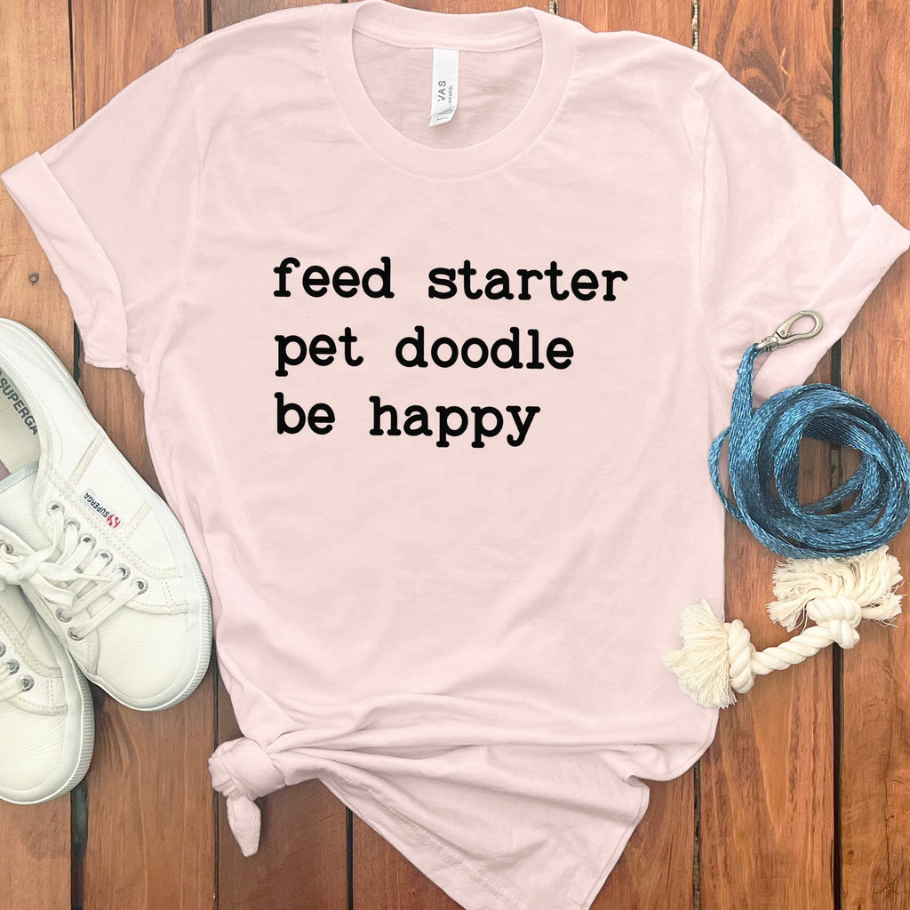 Feed Starter Doodle T-Shirt in Soft Pink / M by Puppy Jo