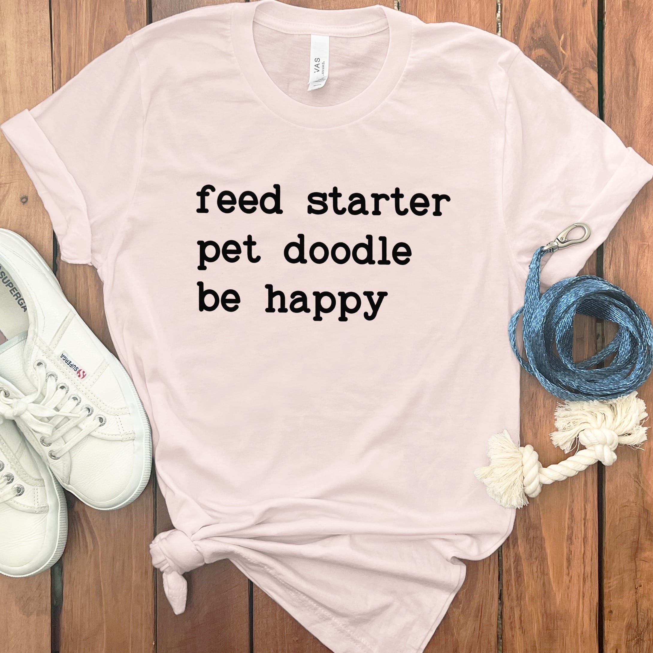 Feed Starter Doodle T-Shirt in Soft Pink / M by Puppy Jo
