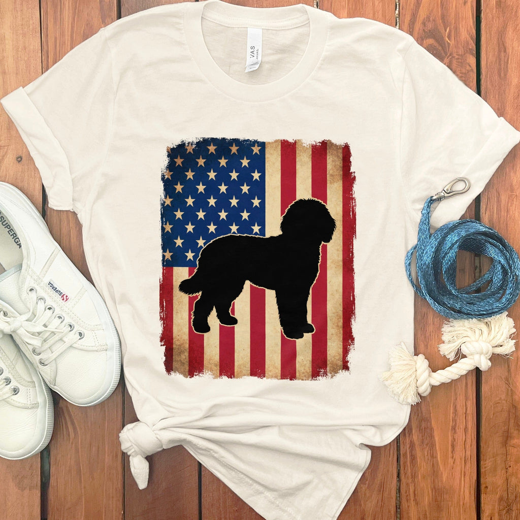 Flag Silhouette Doodle T-Shirt in Natural / M by Puppy Jo