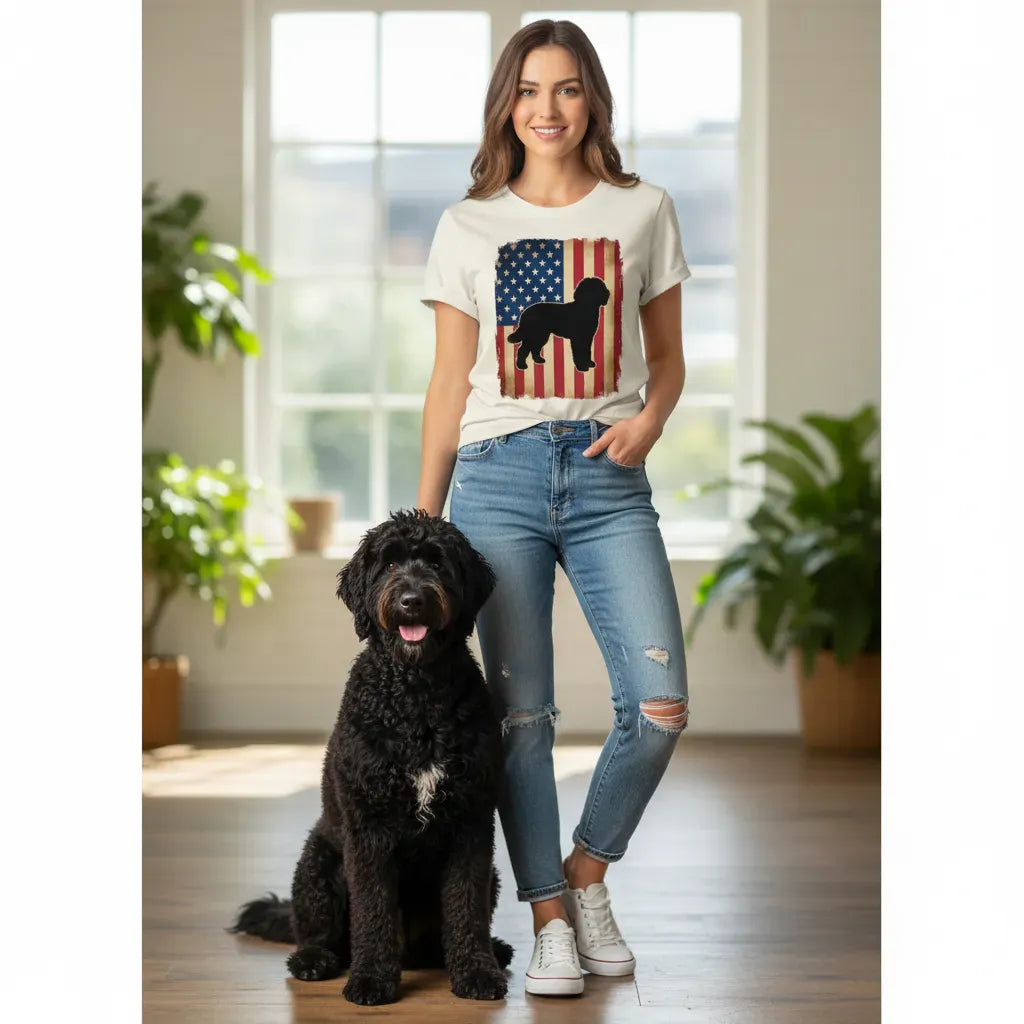Flag Silhouette Doodle T-Shirt in by Puppy Jo