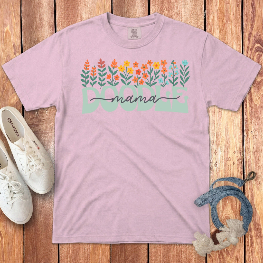 Floral Doodle Mama Signature T-Shirt in Blossom / S by Puppy Jo