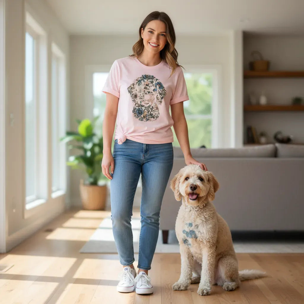 Floral Doodle T-Shirt in by Puppy Jo