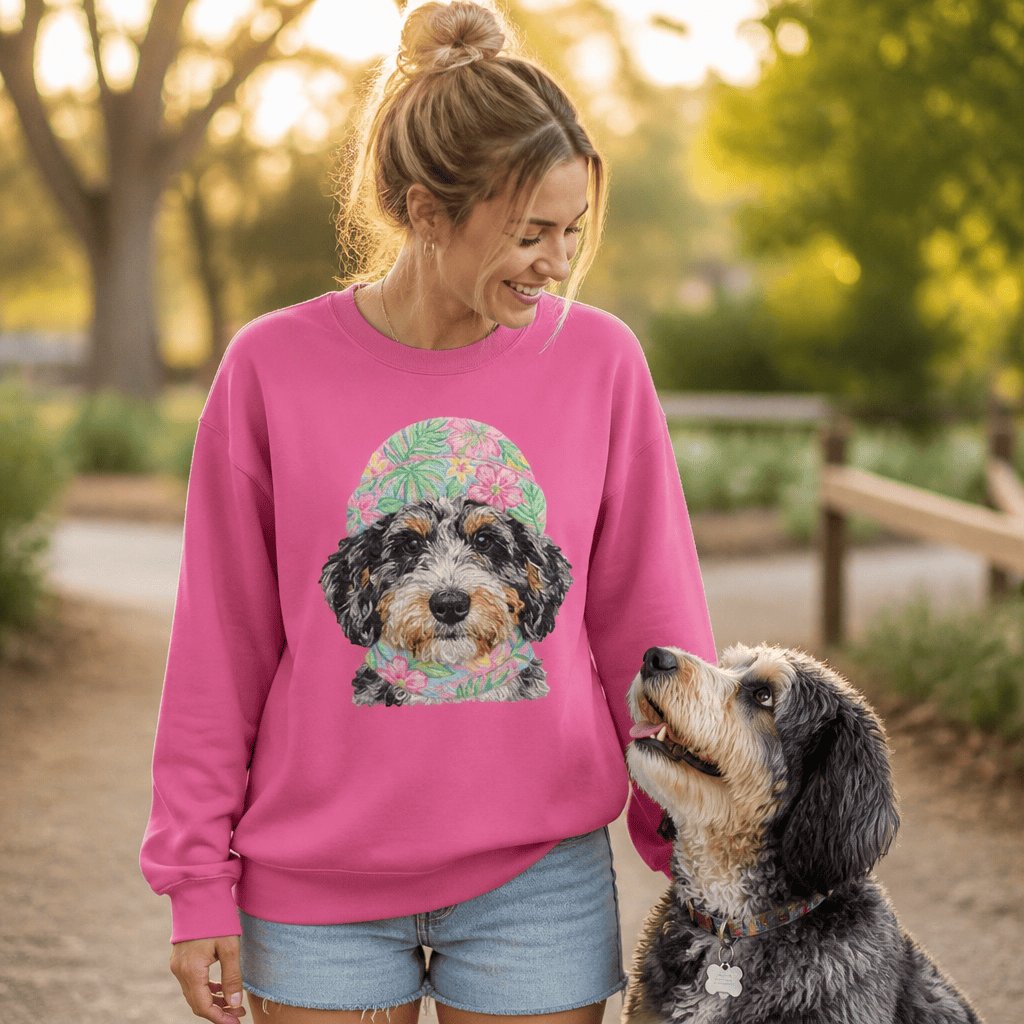 Floral Vibes Aussiedoodle Sweatshirt in by Puppy Jo